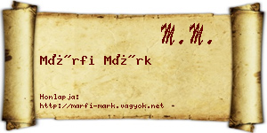 Márfi Márk névjegykártya